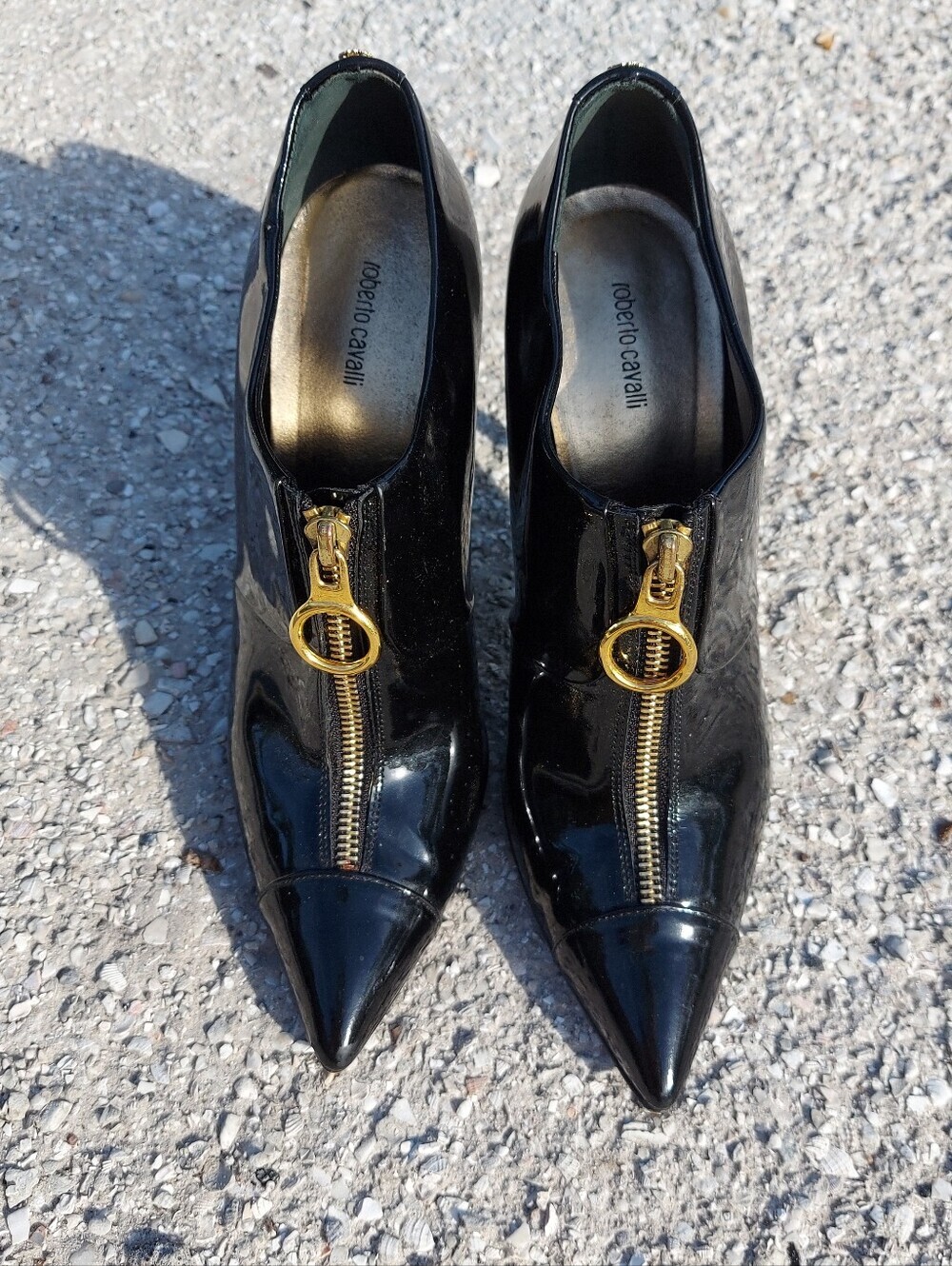 Roberto Cavalli patent leather ankle boots size EU40